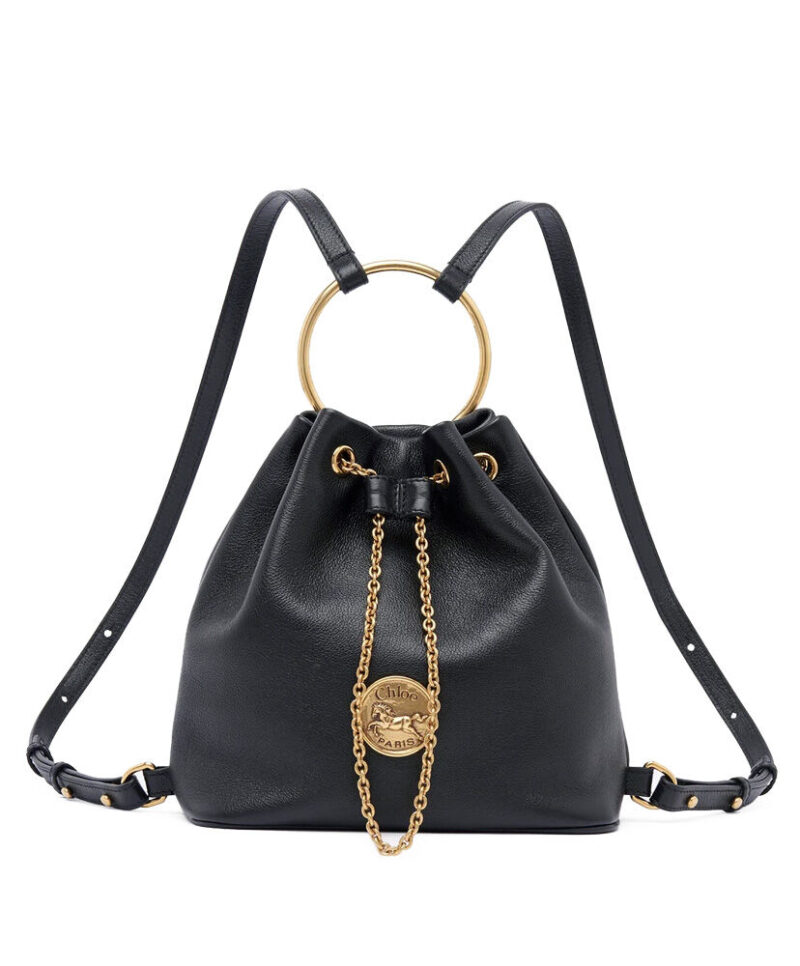 Chloe Small Bracelet Backpack In Grained Leather